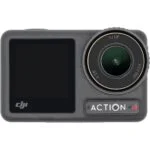 DJI Action 4 camera with wide-angle lens, ideal for video and photography.
