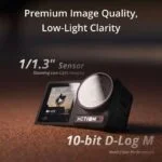 DJI Action 4 camera with premium image quality and low-light clarity.