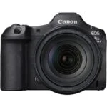 Canon EOS R5 Mark II mirrorless camera with RF 24-105mm lens, available at Camix UK.