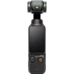 DJI handheld gimbal camera with screen, ideal for video recording and photography.