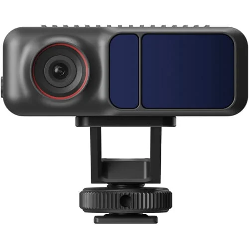 Compact digital camera with dual lenses and mount, available at Camix UK.