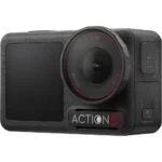 Action camera with wide lens and display, ideal for capturing high-quality videos and photos.
