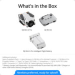 DJI Mini 4 Pro drone with controller and battery, ideal for beginners.