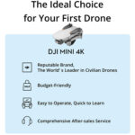 DJI Mini 4K drone, ideal for beginners, budget-friendly, easy to use, with after-sales service.