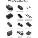 DJI Mavic 3 Pro drone and accessories including remote, propellers, and charger.