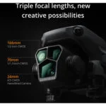Hasselblad camera with triple focal lengths for creative photography.