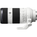 Sony telephoto zoom lens with tripod mount, ideal for professional photography.
