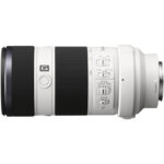 Sony telephoto zoom lens with optical steady shot, ideal for professional photography.