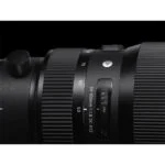 Close-up of a Sigma zoom lens, ideal for professional photography.