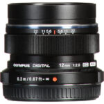 Olympus 12mm f/2.0 lens for Micro Four Thirds cameras, ideal for wide-angle photography.