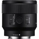 Sony E-mount prime lens for mirrorless cameras, ideal for professional photography.