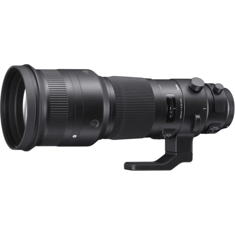 Sigma telephoto lens for professional photography, available at Camix camera shop UK.