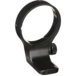 Camera lens tripod mount ring for stability and support.