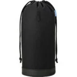 Black camera lens pouch for photography gear protection.