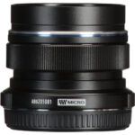 Micro Four Thirds camera lens with black finish, ideal for photography enthusiasts.
