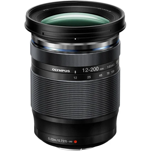 Olympus 12-200mm lens for Micro Four Thirds cameras, available at Camix UK.