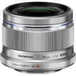 Olympus 25mm f/1.8 lens for Micro Four Thirds cameras, ideal for photography enthusiasts.