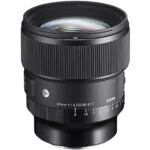 Sigma 85mm f/1.4 DG DN Art lens for mirrorless cameras, available at Camix UK.