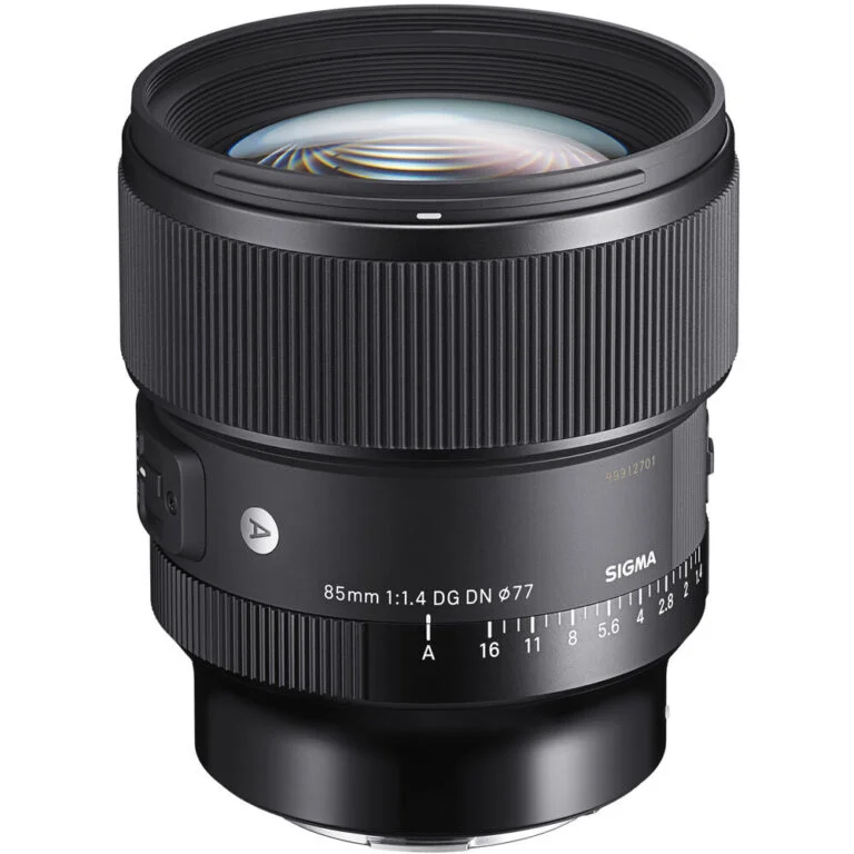 Sigma 85mm f/1.4 DG DN Art lens for mirrorless cameras, available at Camix UK.
