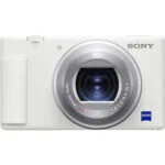 Sony digital camera with Zeiss lens, ideal for photography enthusiasts.