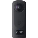 Ricoh 360-degree camera with display, ideal for immersive photography and video.