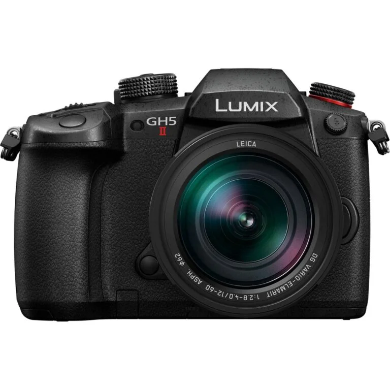 Panasonic Lumix GH5 II mirrorless camera with Leica lens, available at Camix UK.