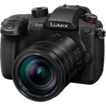 Panasonic Lumix GH5 II mirrorless camera with Leica lens, ideal for professional photography and videography.