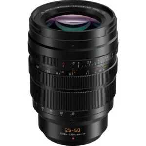 Panasonic Lumix 25-50mm lens for Micro Four Thirds cameras, ideal for photography enthusiasts.