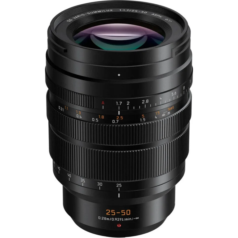 Panasonic Lumix 25-50mm lens for Micro Four Thirds cameras, ideal for photography enthusiasts.