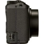 Side view of a compact digital camera with USB port, available at Camix UK.