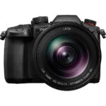 Panasonic mirrorless camera with Leica lens, ideal for professional photography and videography.
