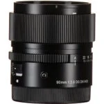Sigma 90mm f/2.8 DG DN lens for mirrorless cameras, ideal for professional photography.