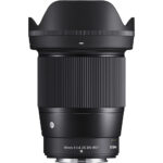 Sigma 16mm f/1.4 DC DN lens for mirrorless cameras, available at Camix UK.