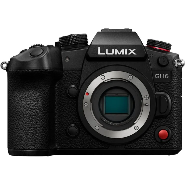 Panasonic Lumix GH6 mirrorless camera body, ideal for professional photography and videography.