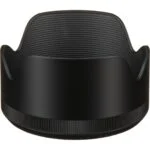 Black camera lens hood for photography equipment