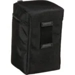 Black camera lens pouch for photography gear storage