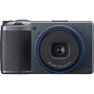 Compact digital camera with GR lens, ideal for photography enthusiasts.