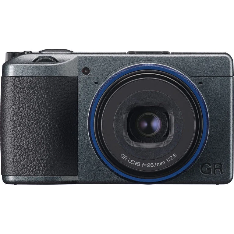 Compact digital camera with GR lens, ideal for photography enthusiasts.
