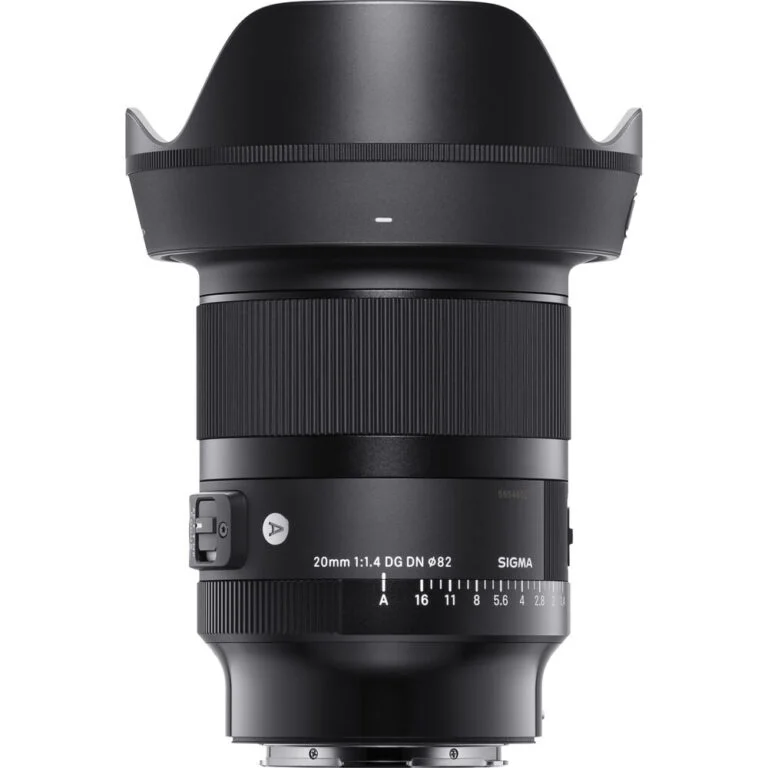 Sigma 20mm f/1.4 DG DN Art lens for mirrorless cameras, available at Camix UK.