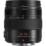 Panasonic 12-35mm lens with Power O.I.S. for Micro Four Thirds cameras.