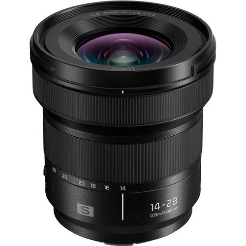 Panasonic Lumix 14-28mm lens for mirrorless cameras, available at Camix UK.