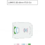 Diagram of LUMIX S 20-60mm F3.5-5.6 lens design with labeled elements.