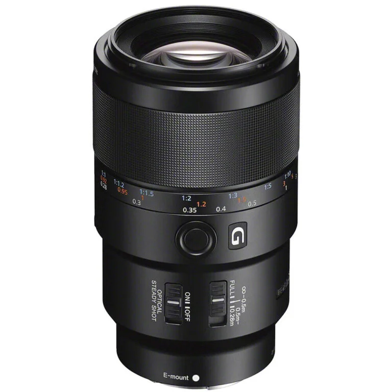 Sony E mount macro lens for digital cameras, available at Camix UK.