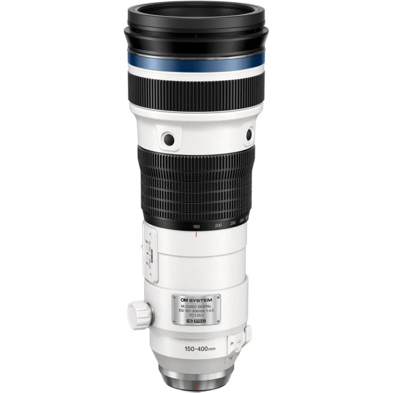 Olympus 150-400mm telephoto lens for professional photography.