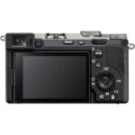Back view of a mirrorless camera with LCD screen and controls, available at Camix UK.