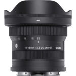 Sigma 10-18mm f/2.8 DC DN lens for mirrorless cameras, ideal for wide-angle photography.