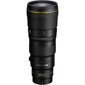 Nikon 600mm f/6.3 S lens for professional photography, ideal for wildlife and sports.