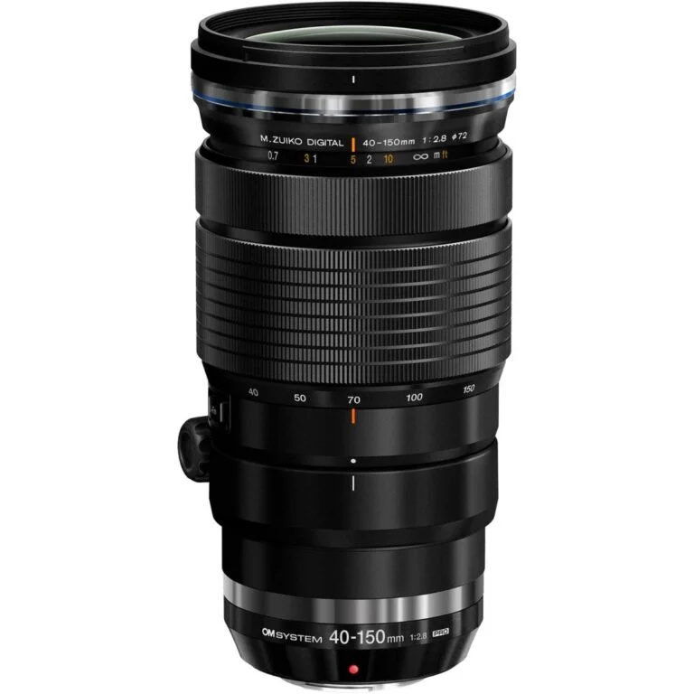 Olympus M.Zuiko Digital 40-150mm f/2.8 lens for Micro Four Thirds cameras.