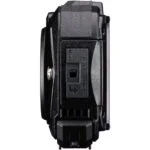 Side view of a black camera accessory with USB and HDMI ports.