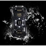 Pentax WG-90 adventure-proof camera with water splash effect.